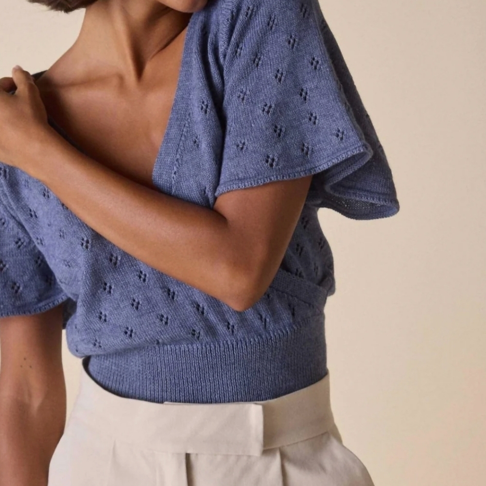 ST. ROCHE, Ballet Top, Blue Melange, Size Small,‎ NWT! - Picture 2 of 11